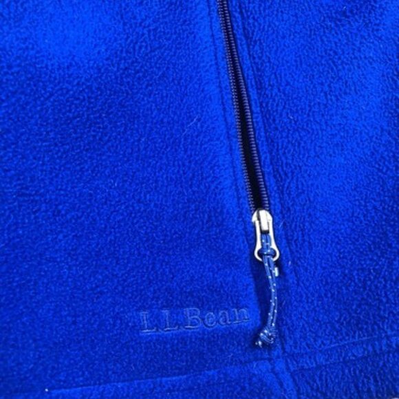 L.L. Bean Women's Trail Jacket Fleece Dark Blue Size Large Reg Hardscuffle - Picture 4 of 9